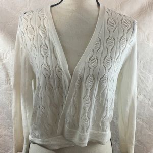 ANN TAYLOR LOFT OFF WHITE SWEATER CARDIGAN